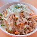 ☆３匹の子ぶた☆'s cooksnap of when they made ひき肉チーズ丼.