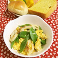 mmameco's cooksnap of when they made 絹さやと卵とちくわ炒め～♪.