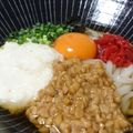 ダイナマイト漆黒's cooksnap of when they made ✿カリカリ梅＆納豆のぶっかけ冷しうどん✿.