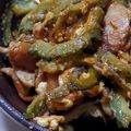 shoebills's cooksnap of when they made あと引く旨さ☆ゴーヤとベーコンの炒め物.
