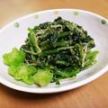 クックI7I5L1☆'s cooksnap of when they made ほうれん草&カイワレで☆胡麻和え.