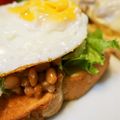 アイリッシュショコラ's cooksnap of when they made 売れる！レタス納豆目玉焼きトースト！.