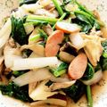 kae2423999's cooksnap of when they made 舞茸とほうれん草とウィンナーのソテー♬.