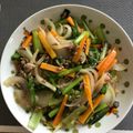 なっちぇと☆'s cooksnap of when they made チンゲン菜とひき肉のあんかけ焼きそば.
