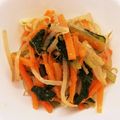 SHⅰ's cooksnap of when they made 超簡単☆人参・ほうれん草・モヤシのナムル.