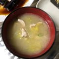 うめもり♪'s cooksnap of when they made 白菜と豚肉の味噌汁.