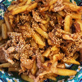 ぷぅむぅもく's cooksnap of when they made 豚こまとじゃがいもの甘辛炒め.