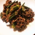 ルイージン's cooksnap of when they made 疲労回復おかず☆牛肉とオクラのピリ辛炒め.