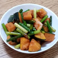 ポニーリボン's cooksnap of when they made かぼちゃとニンニクの芽の炒めもの.
