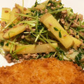 もぐもぐもぐたろう's cooksnap of when they made 挽肉と豆苗とじゃが芋のエスニック風炒め.