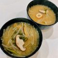 ゆにこーん☆'s cooksnap of when they made 春菊の味噌汁.