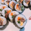 MNM0229's cooksnap of when they made 節分に♪コストコプルコギでキンパ.