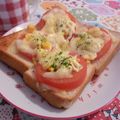 rie-tin's cooksnap of when they made ☆トマチートースト☆.
