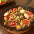 みそじーさん's cooksnap of when they made タコとマッシュルームのアヒージョ.