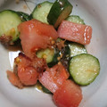 ごんべい君's cooksnap of when they made きゅうりとトマトの簡単サラダ.