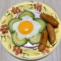 クック4P73QB☆'s cooksnap of when they made フラワーアボガドエッグ～✿.