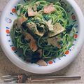 haru5214's cooksnap of when they made よもぎのジェノベーゼ風パスタ.