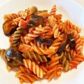 レインボー主婦's cooksnap of when they made 茄子とベーコンのペンネアラビアータ.