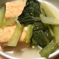 june1976's cooksnap of when they made 簡単ごま油とめんつゆ！小松菜厚揚げ煮浸し.