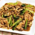 ちー（・＿・）'s cooksnap of when they made 豚こまと小松菜・舞茸のゴマ照り焼き！.