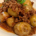 AOARA's cooksnap of when they made ひき肉と小粒じゃがいもの炒め煮.