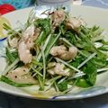 sansai331's cooksnap of when they made 水菜とむね肉のシャキシャキピリ辛サラダ☆.