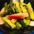  しー's cooksnap of when they made きゅうりの梅サラダ.