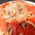 極寒のありんこ's cooksnap of when they made スモークサーモンのクリームパスタ.