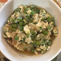 sachinchan's cooksnap of when they made えんどう豆と新玉ねぎの卵とじ.