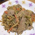 yuatu56's cooksnap of when they made レバーと野菜の味噌いため.