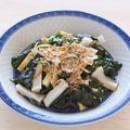 saku95's cooksnap of when they made オカワカメと竹輪のおかか和え.
