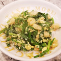 てこにゃん's cooksnap of when they made ニラとエビのマヨ卵炒め.