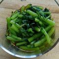 ライチ好き好き's cooksnap of when they made 春菊のおひたし♪　　からし酢醤油だれ.
