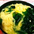 ユーロン's cooksnap of when they made 超手抜き！ワカメと玉子のとろ～りラーメン.