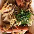 ちぴるるん's cooksnap of when they made きのことソーセージの醤油バターパスタ.