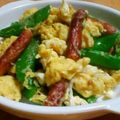 koca＊nao's cooksnap of when they made スナップえんどうとウインナーの炒め物.