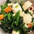 さこあ's cooksnap of when they made ちくわ豆腐ほうれん草サラダ.