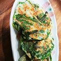 クックVJJJYV☆'s cooksnap of when they made ニラとはんぺんのお焼き！.