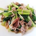 じぐろ婦人's cooksnap of when they made 小松菜と豚肉のポン酢炒め.
