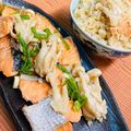島子☆'s cooksnap of when they made 一度に２品♪時短で楽々♪鮭と炊き込みご飯.