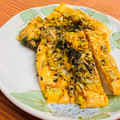 島子☆'s cooksnap of when they made エコ✿ゴーヤのワタと種でチーズ煎餅✿.