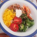 eiyoushi's cooksnap of when they made 我が家の丼 簡単納豆キムチオクラ手抜き丼.