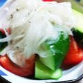 なもぴゃん's cooksnap of when they made トマトと蛇腹きゅうりの玉ねぎドレッシング.