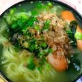 ユーロン's cooksnap of when they made 【鰹節おどる】おかめラーメン.