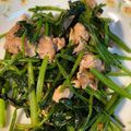 もも☆ピピ's cooksnap of when they made ☆豚こま肉＆ほうれん草☆にんにく塩炒め☆.
