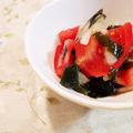 fu♪♪'s cooksnap of when they made ゆず胡椒ポン酢で、トマトとワカメのサラダ.