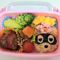 クックSHV7XB☆'s cooksnap of when they made どうぶつの森キャラ弁★とたけけ&たぬきち.