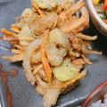rajahn's cooksnap of when they made そら豆と野菜のかきあげ.