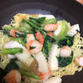 マヨミ's cooksnap of when they made 小松菜とシーフードのあんかけ焼きそば.