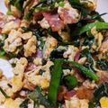 りりめめ's cooksnap of when they made ニラとベーコンと卵炒め.